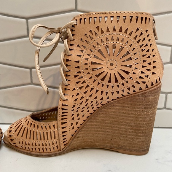 Jeffrey Campbell Rayos Tan Wedge Sandals - Picture 7 of 12